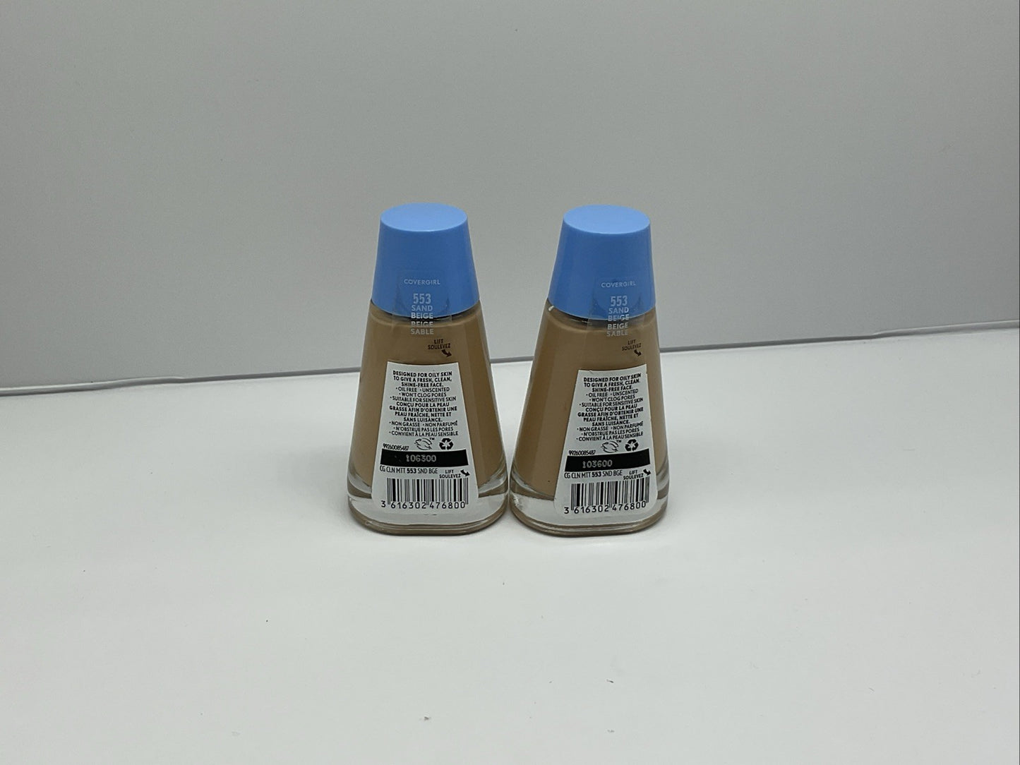 Covergirl Clean Matte Liquid Foundation - 553 Sand Beige - Set Of 2
