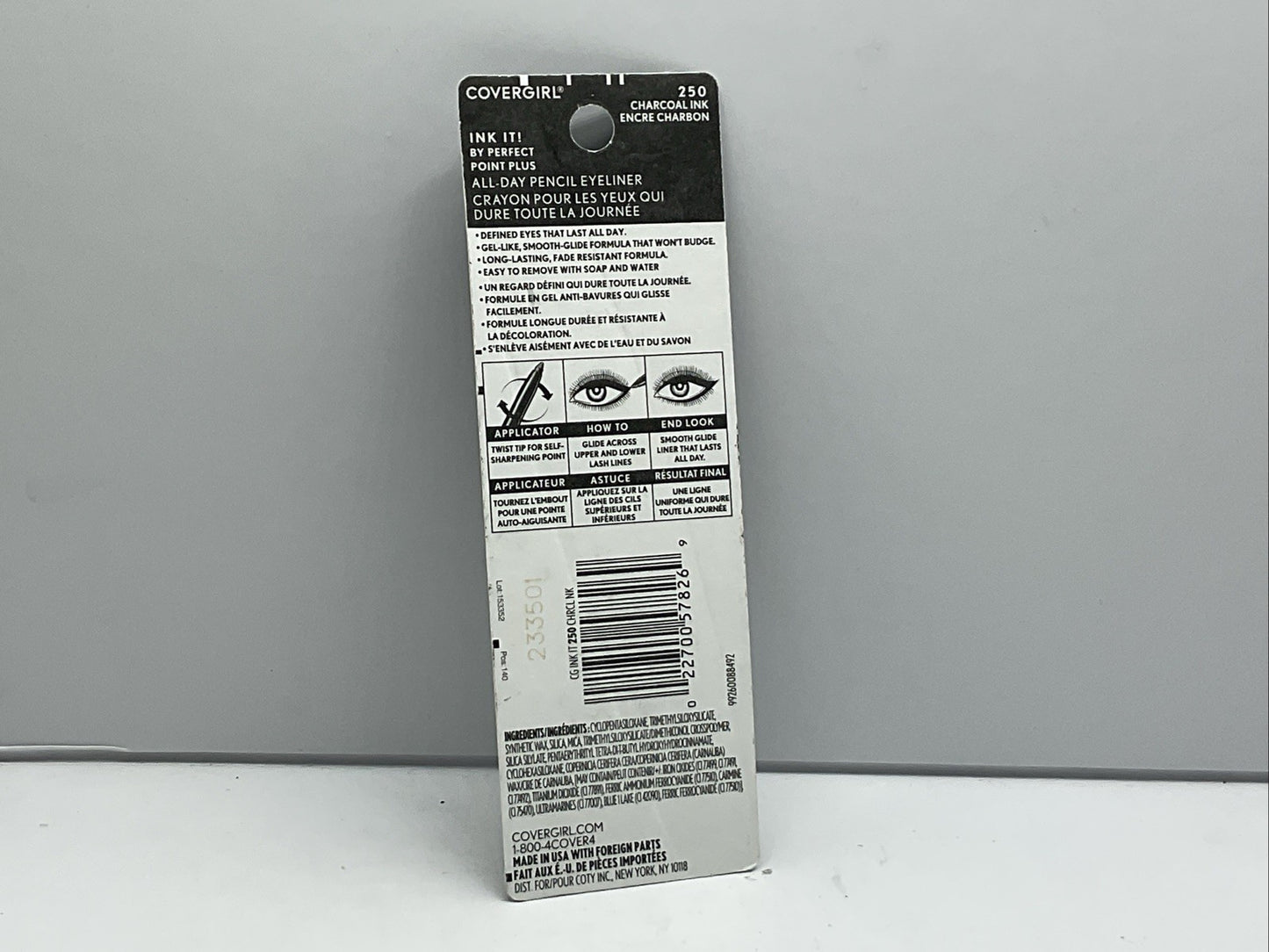 Covergirl Ink It! Perfect Point Plus All-Day Pencil Eyeliner - 250 Charcoal Ink
