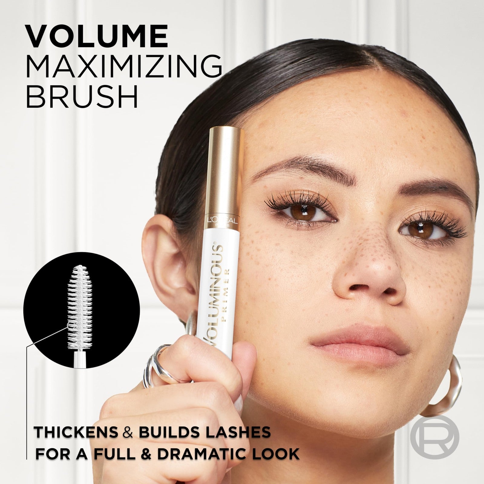 2 Pack - L'Oreal Paris Voluminous Primer Base Mascara Amplified - 300 White