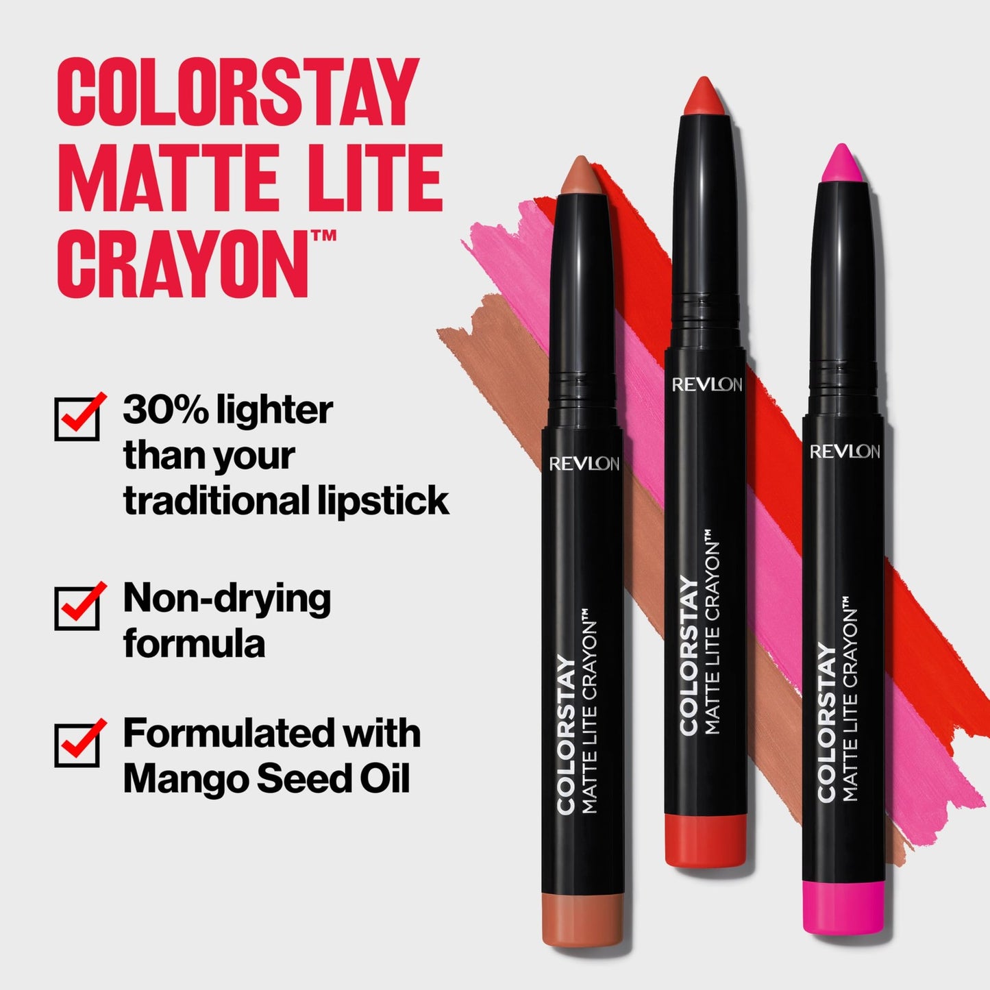 Revlon ColorStay Matte Lite Lip Crayon, Sky High, 005, 0.049 oz