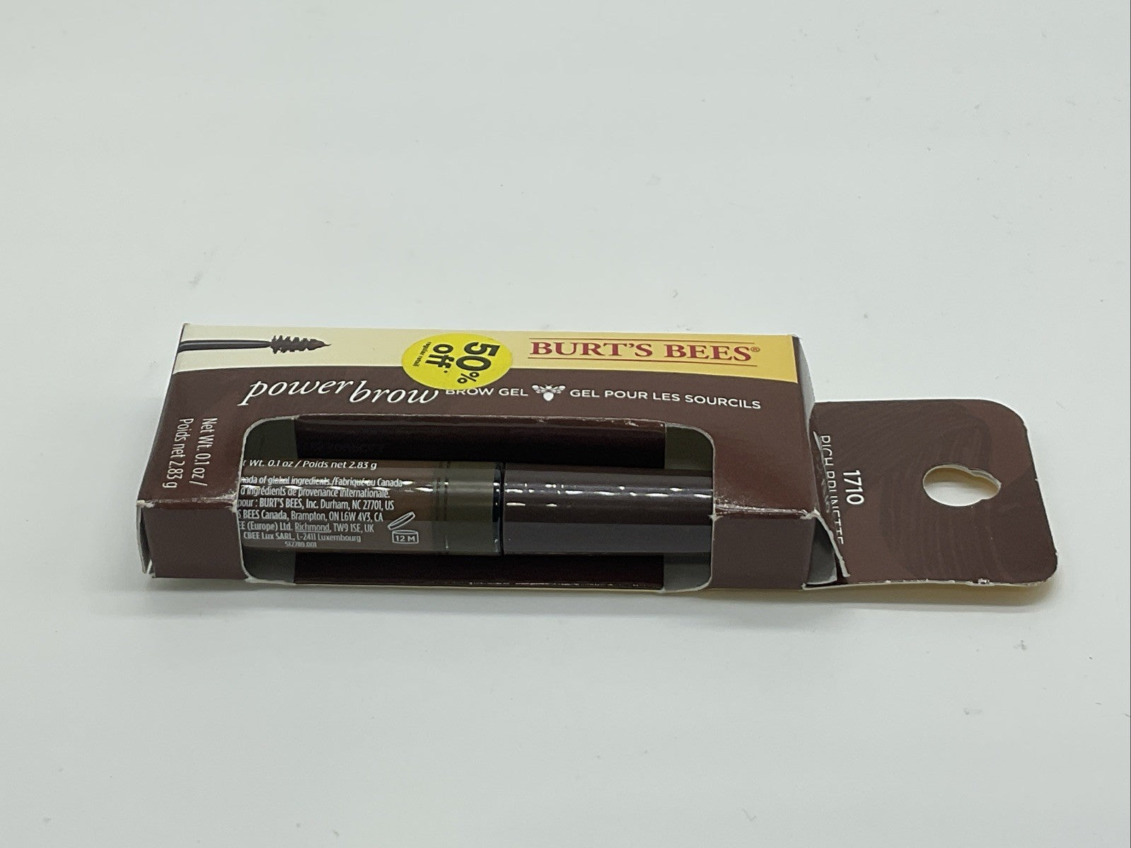 Burts Bees Brow Gel 0.1Oz - 1710 Rich Brunette