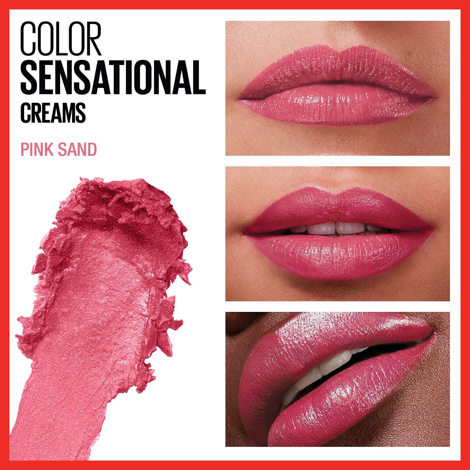 3 PACK - Maybelline Color Sensational Lipstick Cream Finish - 005 Pink Sand