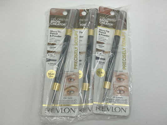 3 PACK - Revlon ColorStay Brow Creator, Auburn 620, 0.003 oz