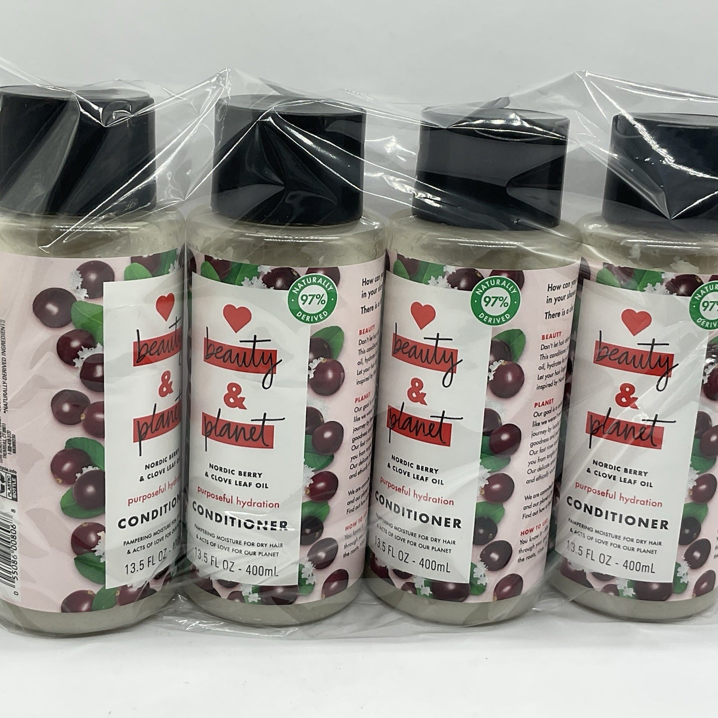 4 Pack Love Beauty & Planet Conditioner - Nordic Berry & Clove Leaf Oil