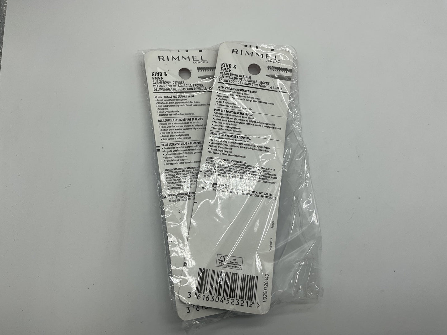 2 PACK - Rimmel Kind & Free Eyebrow Pencil, 002 Taupe