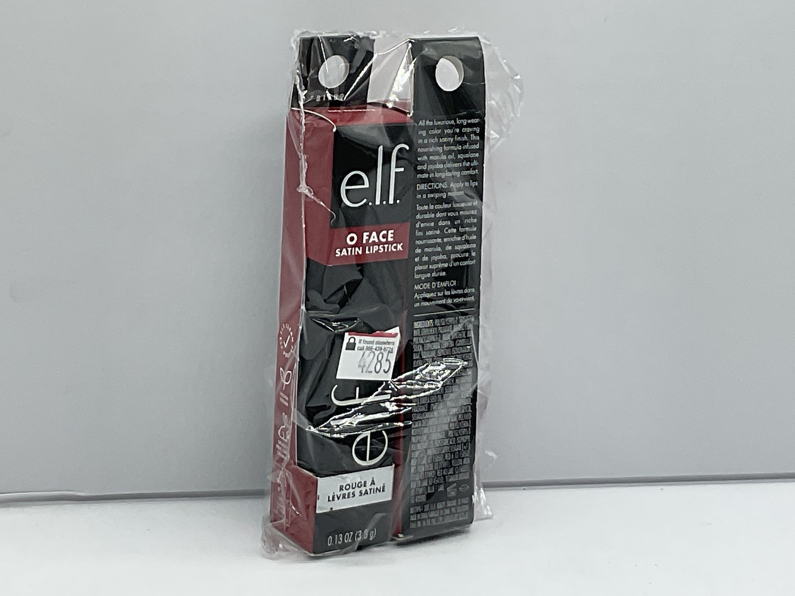 2 PACK - e.l.f. O FACE Satin Lipstick - 0.13 oz No Regrets