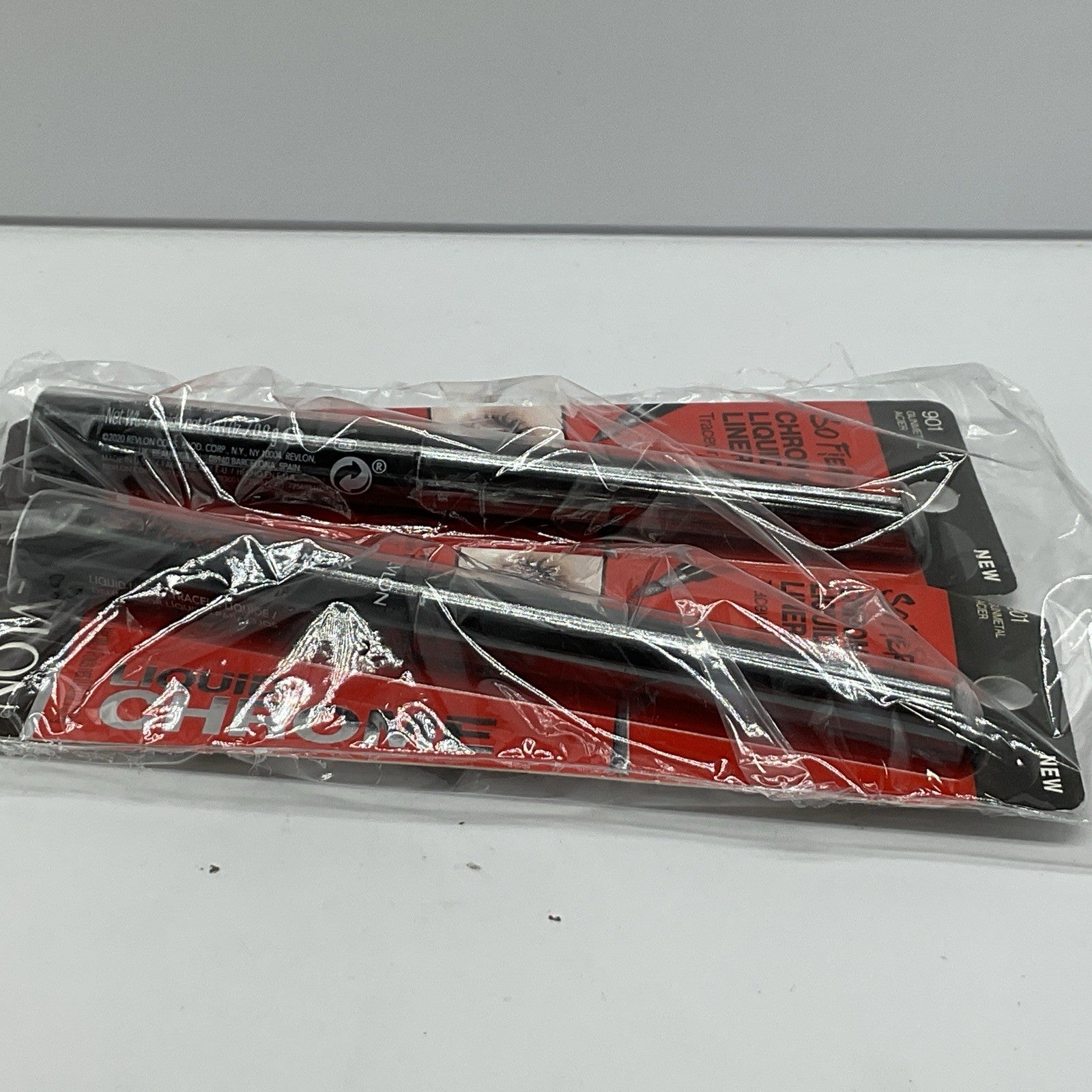 2 PACK - Revlon So Fierce! Chrome Ink Liquid Liner 0.03 oz Sealed 901 - Gunmetal