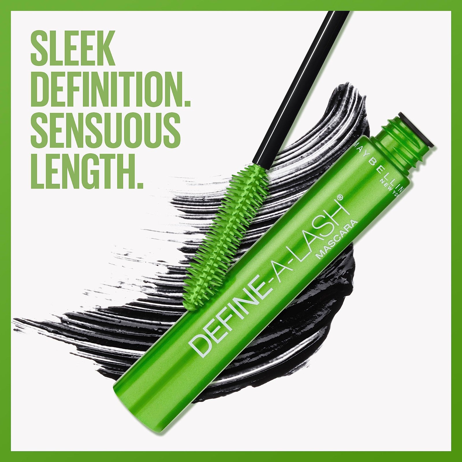 2 Pack Maybelline Define-A-Lash Washable Mascara, Very Black 801, 0.22 fl oz
