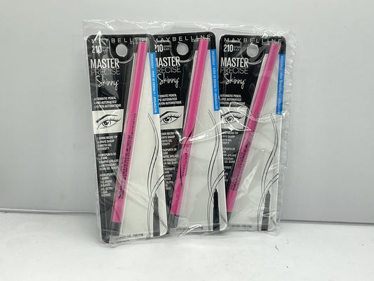 3 Pack - Maybelline Master Precise Skinny Eyeliner Pencil - 210 Defining Black