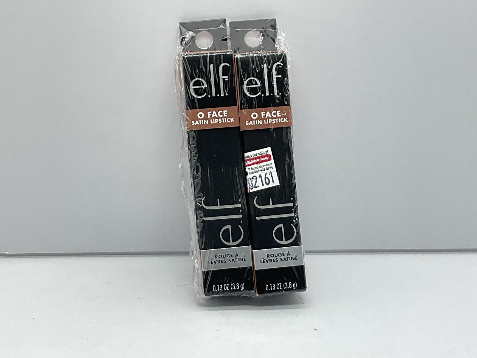 2 PACK - e.l.f. O FACE Satin Lipstick Rich Pigment LongLasting - 81794 NO DOUBT