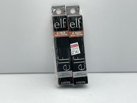 2 PACK - e.l.f. O FACE Satin Lipstick Rich Pigment LongLasting - 81794 NO DOUBT