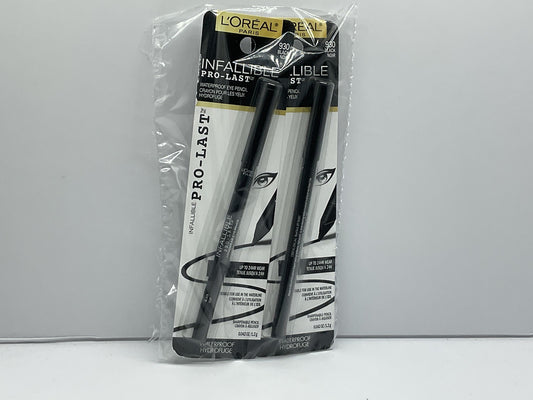 2 Pack L'Oreal Paris Infallible Pro-Last Eyeliner Pencil, Black 930