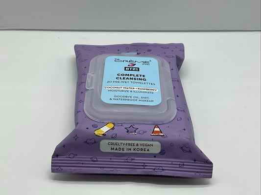 The Crème Shop BT21 Coconut Water + Raspberry Complete Cleansing Towelettes