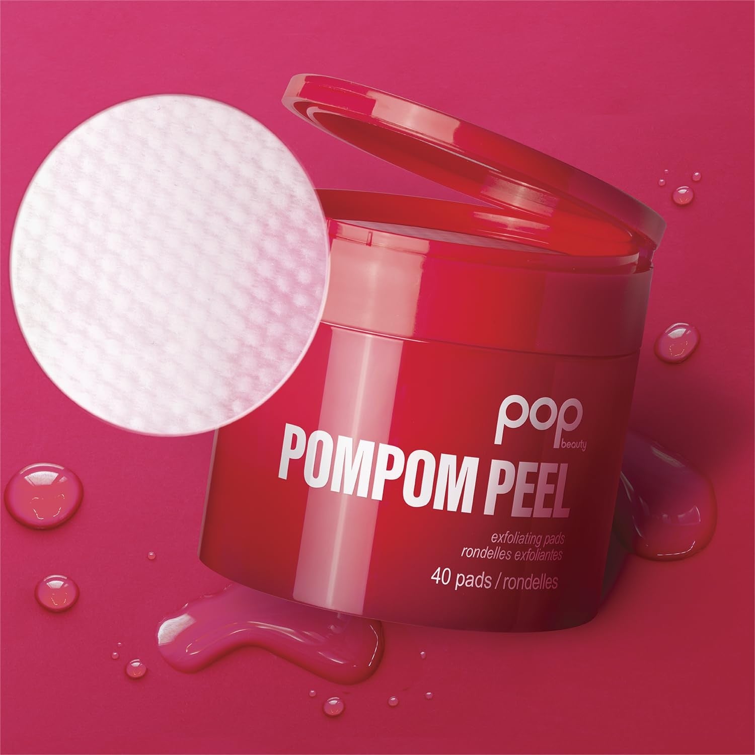 Popbeauty Pompom Peel Exfoliating Pads - 40 Pads