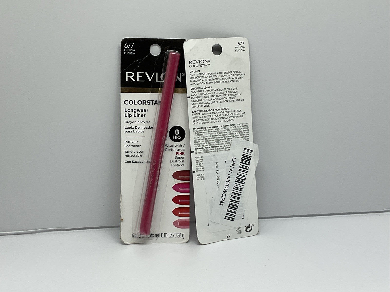 New Revlon Colorstay Longwear Lip Liner Up to 10H wear - 677 Fuchsia - Set Of 2