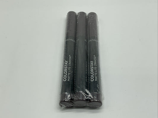 3 PACK - Revlon Colorstay Matte Lite Crayon - 012 On Cloud Wine