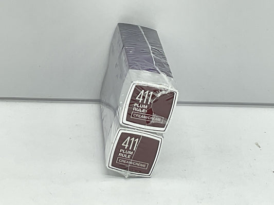 2 PACK - Maybelline Color Sensational Lipstick Cream Finish - 411 Plum Rule