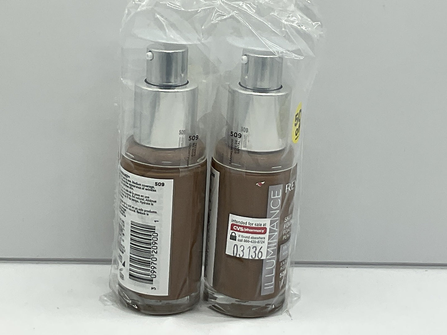 2 PACK - Revlon Illuminance Skin-Caring Liquid Foundation - 509 Sandalwood