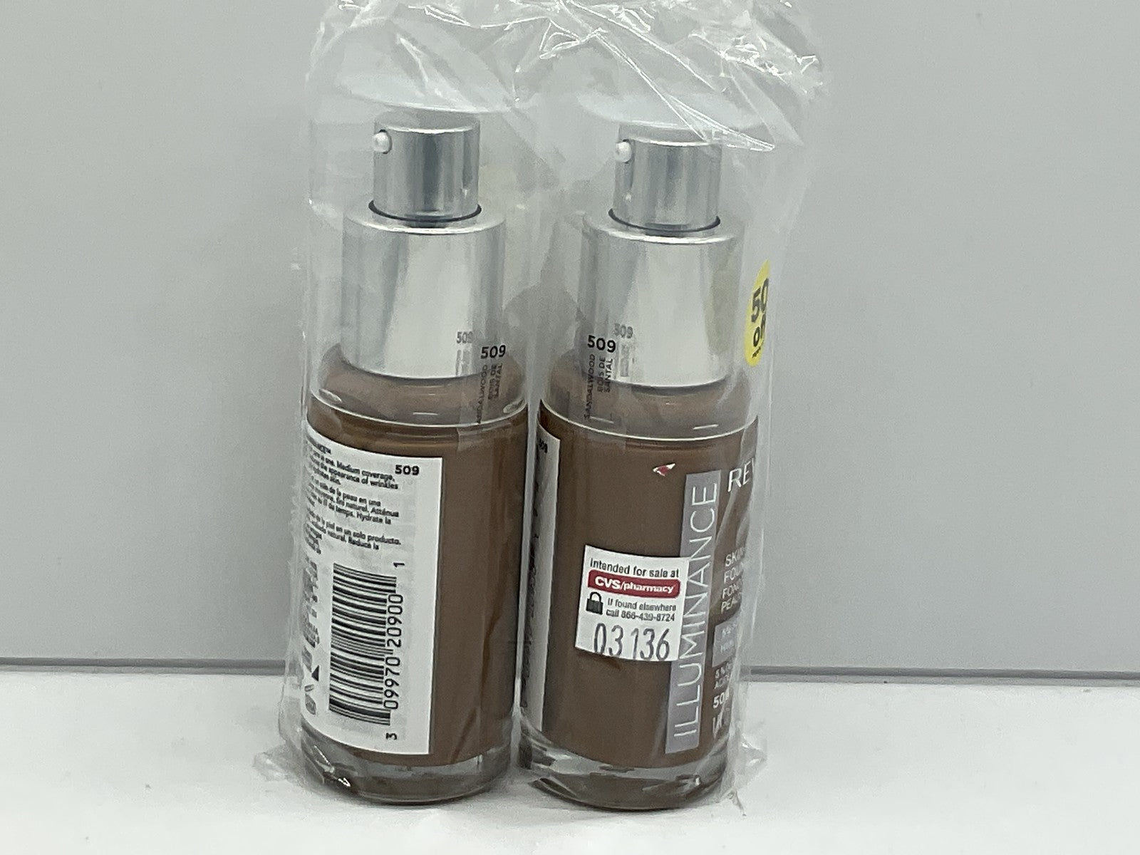 2 PACK - Revlon Illuminance Skin-Caring Liquid Foundation - 509 Sandalwood