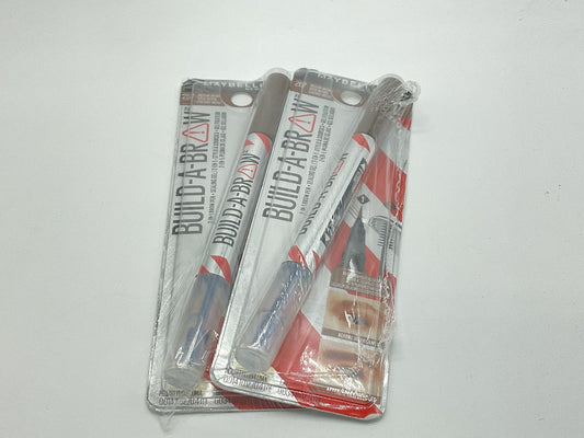 2 PACK - Maybelline Build A Brow Pen & Sealing Eyebrow Gel - 257 Medium Brown
