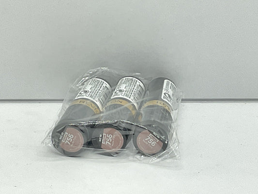 3 PACK - Revlon Super Lustrous Crème Lipstick - 756 Nude Fury