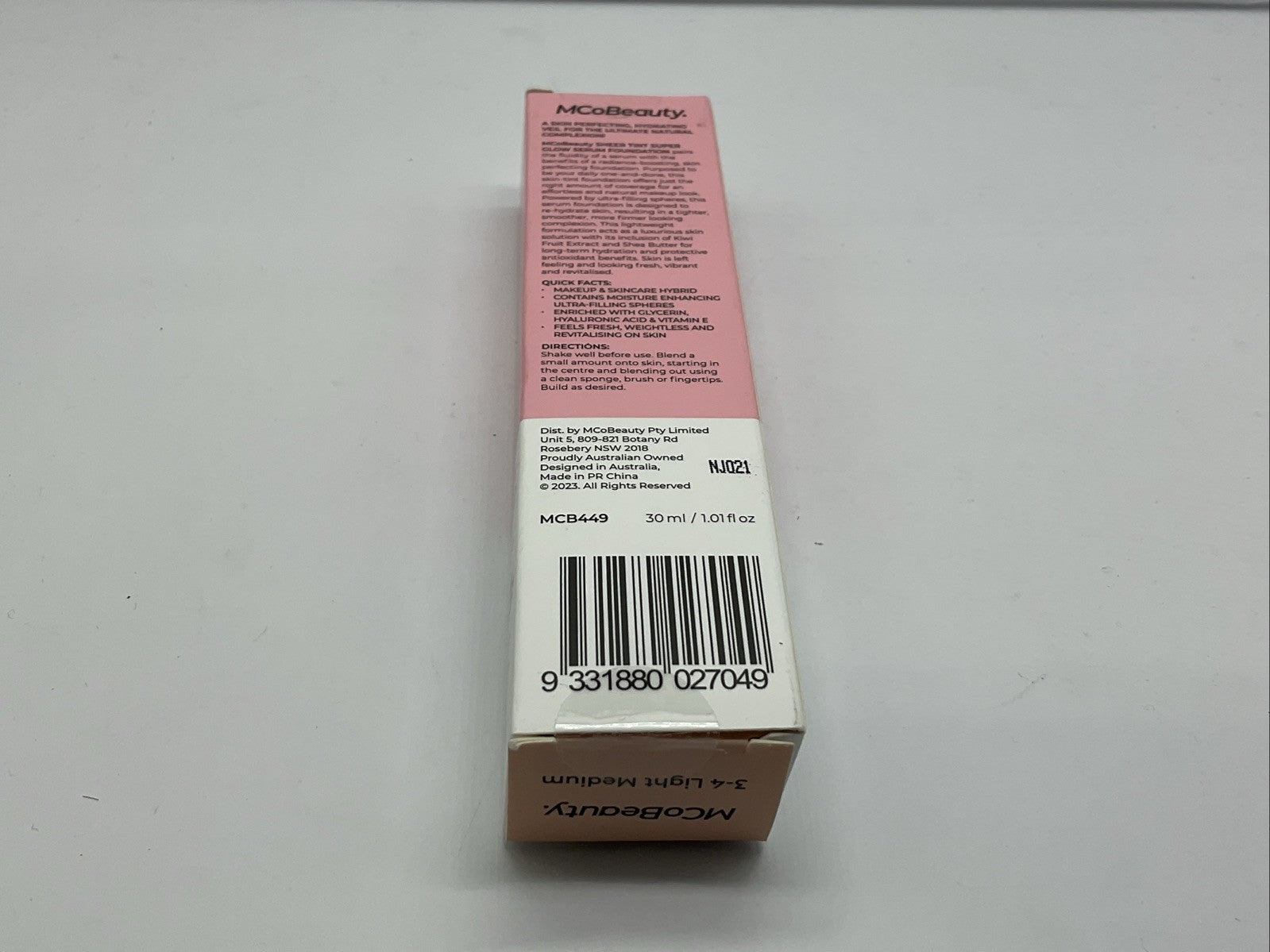 MCoBeauty Super Glow Sheer Tint Serum Foundation - 3-4 Light Medium