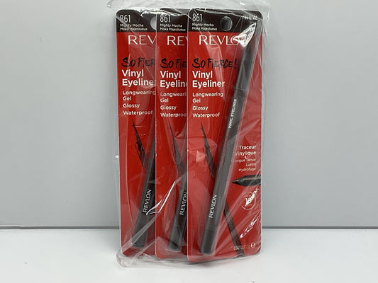3 PACK - Revlon So Fierce Vinyl Long-wearing Gel Eyeliner 861 Mighty Mocha