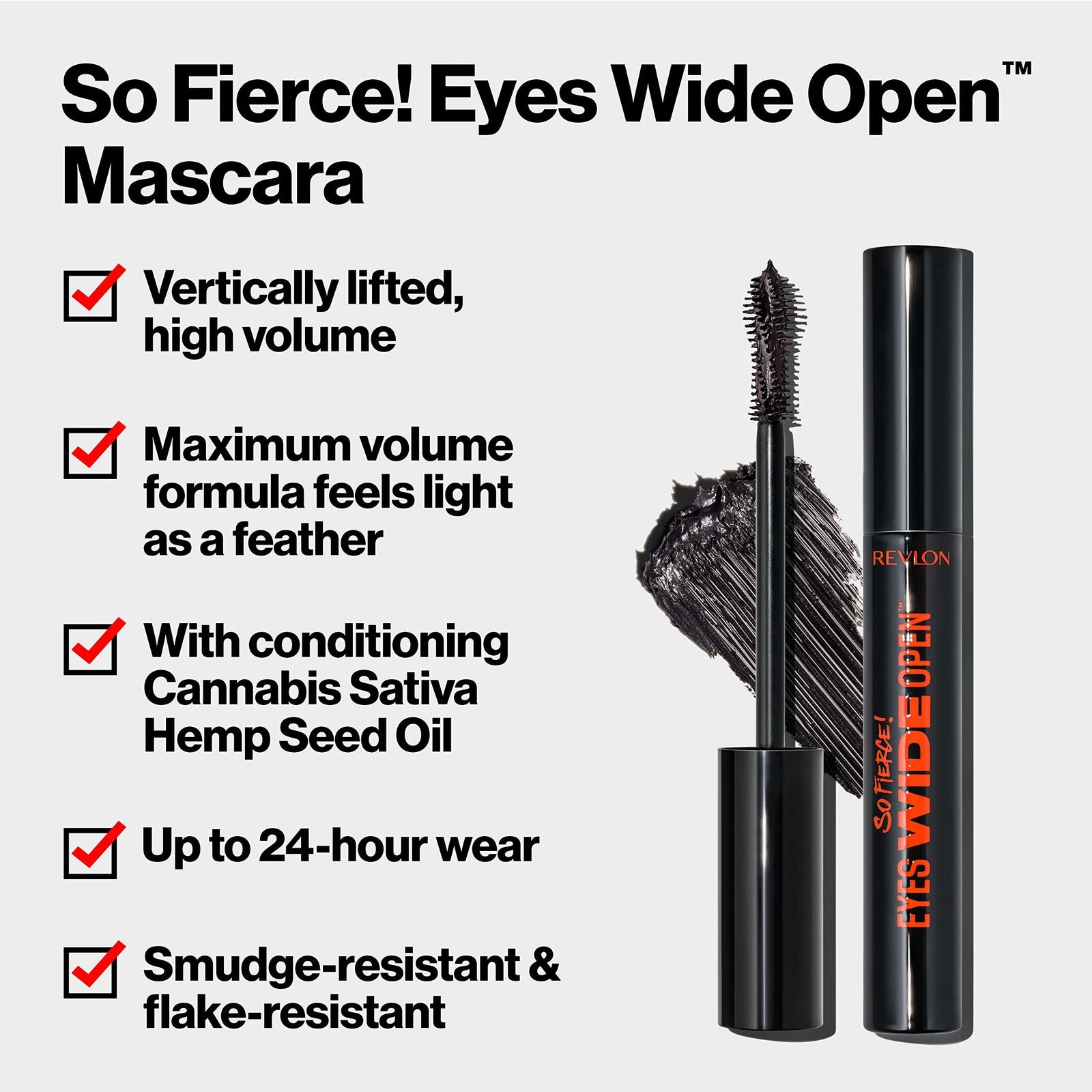 2 PACK - Revlon So Fierce! Eyes Wide Open Mascara #101 Blackest Black