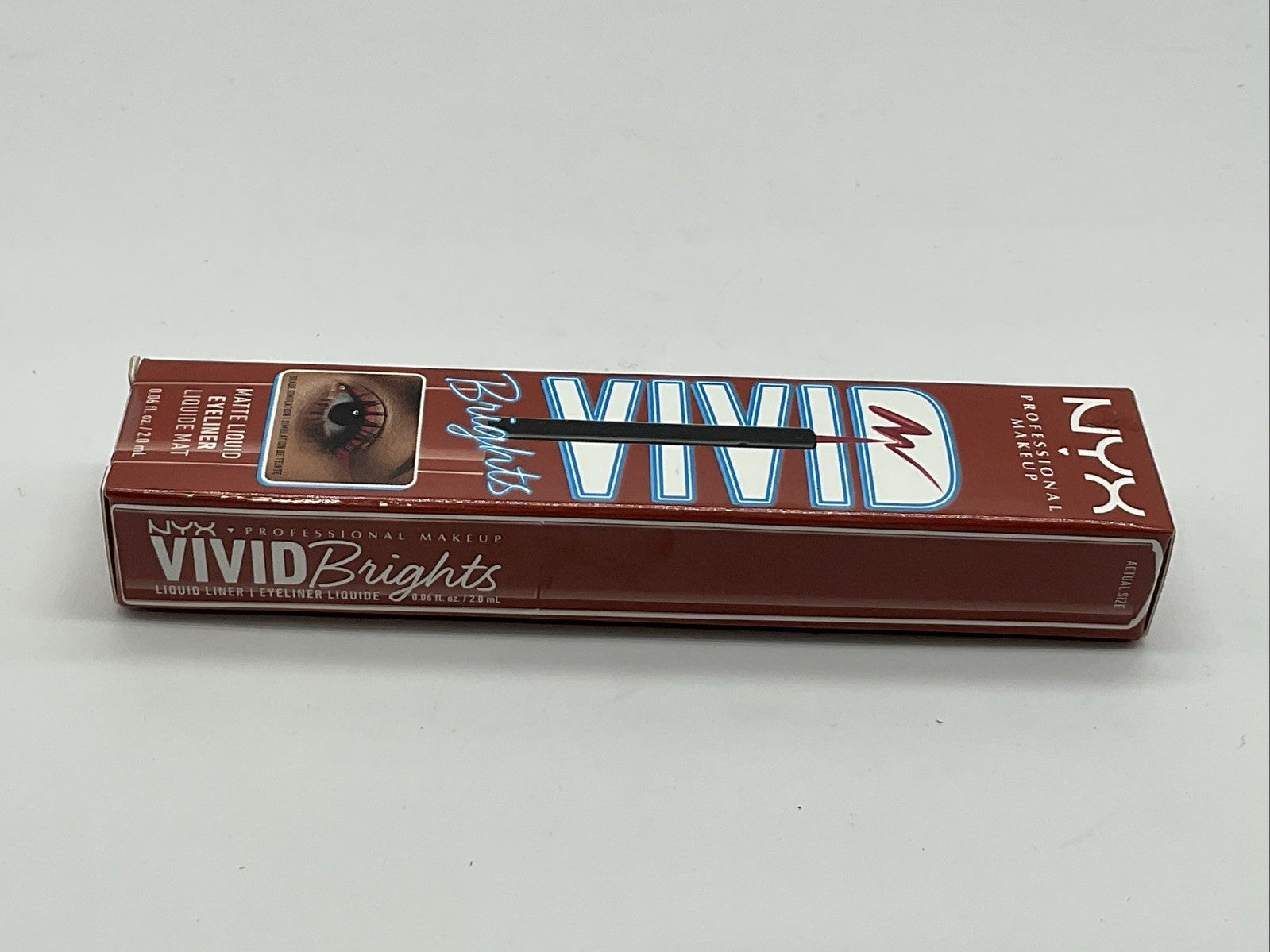NYX Professional Makeup Vivid Brights Liquid Eyeliner - VBLL04 On Red