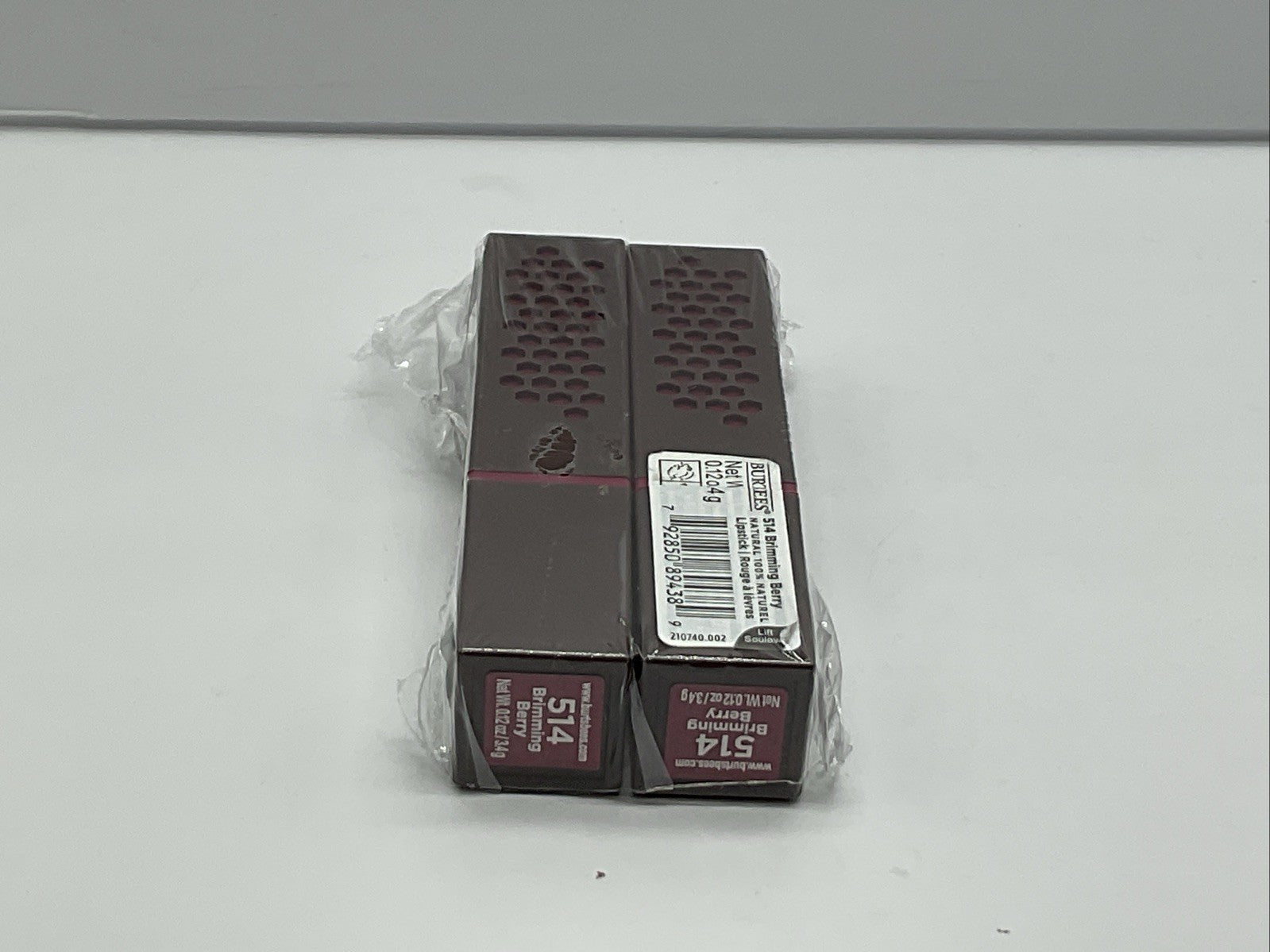 2 PACK - Burt's Bees 100% Natural Lipstick Shade - 514 Brimming Berry