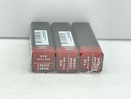 3 PACK - Covergirl Exhibitionist Creme Lipstick Cream - 510 Real Red
