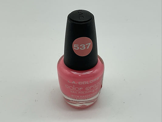 L.A. Colors Color Craze Pink Nail Polish with Hardeners - CNP537 Frill