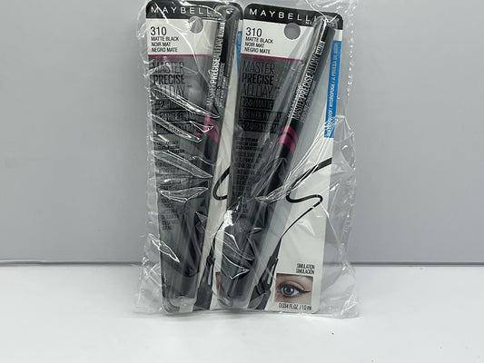 2 Pack - Maybelline Master Precise Liquid Eyeliner 310 Matte Black