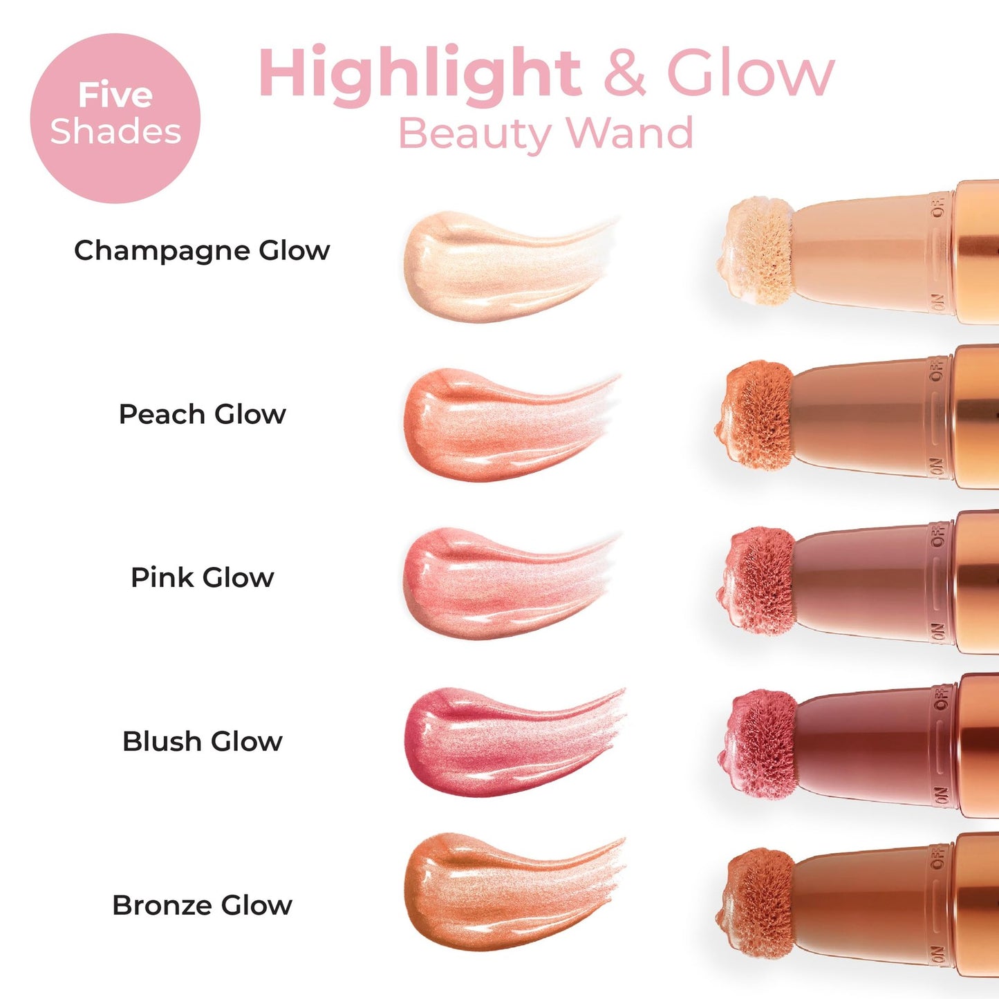 MCoBeauty Highlight & Glow Beauty Wand - MCW319 Peach Glow