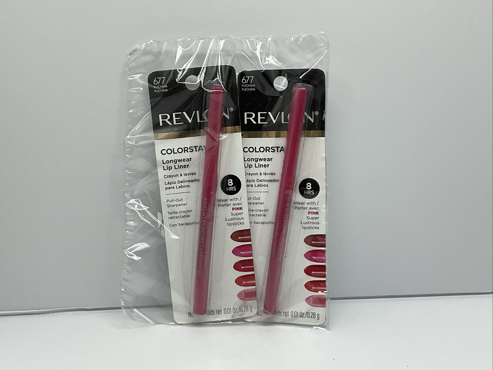 New Revlon Colorstay Longwear Lip Liner Up to 10H wear - 677 Fuchsia - Set Of 2
