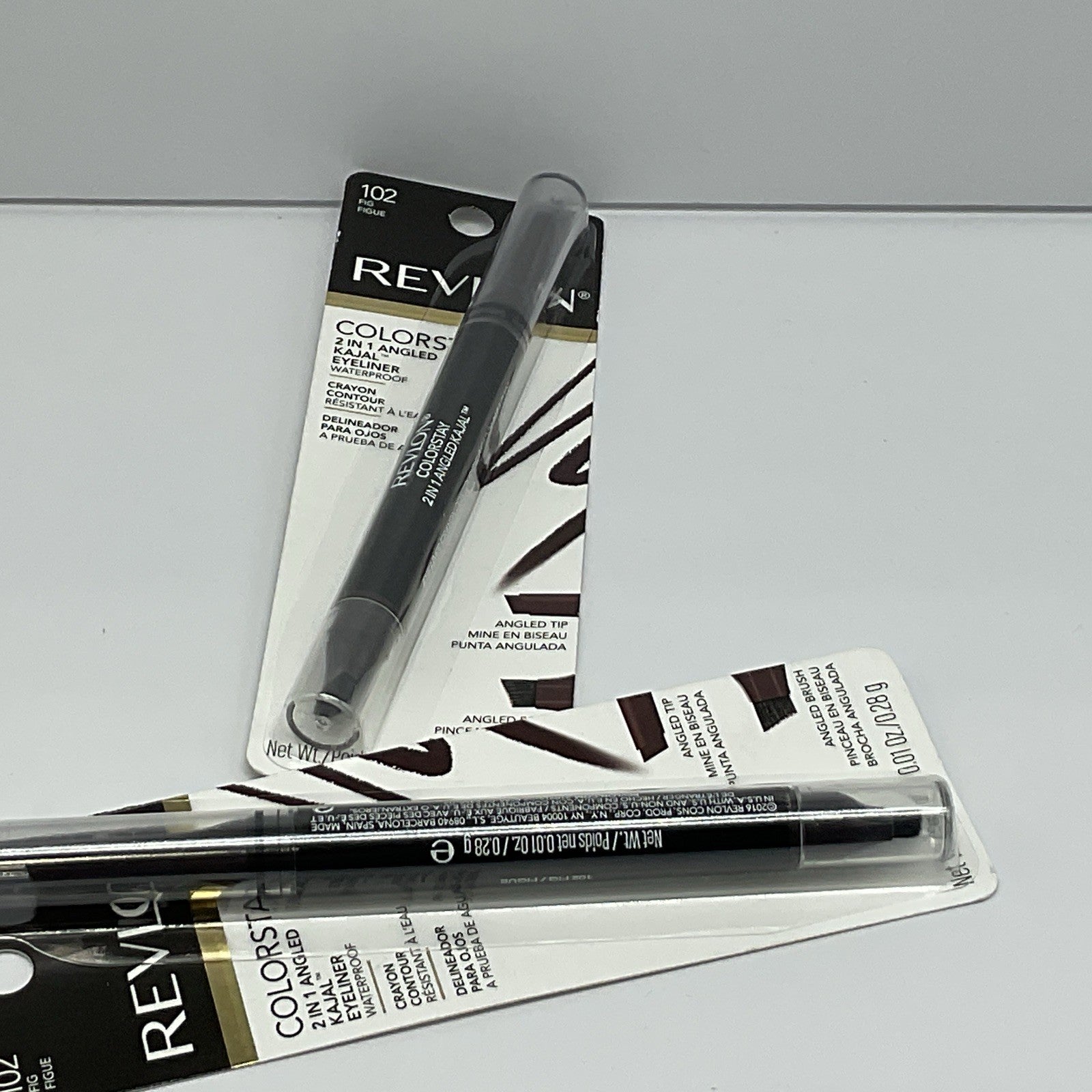Revlon ColorStay 2 in 1 Angled Kajal Eyeliner- 102 Fig/Figue -  Set of 2