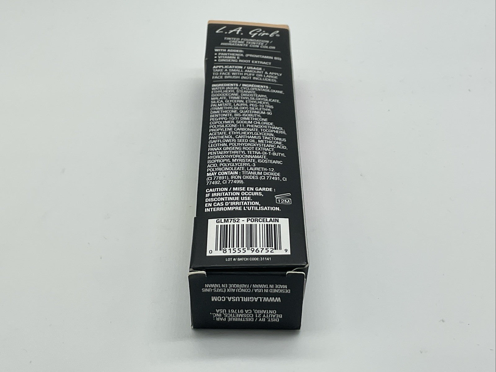 L.A. Girl Tinted Foundation Buildable Natural Finish - GLM752 Porcelain