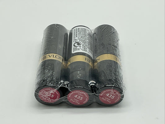 3 PACK - Revlon Super Lustrous Lipstick Creme Sealed - 435 Love That Pink