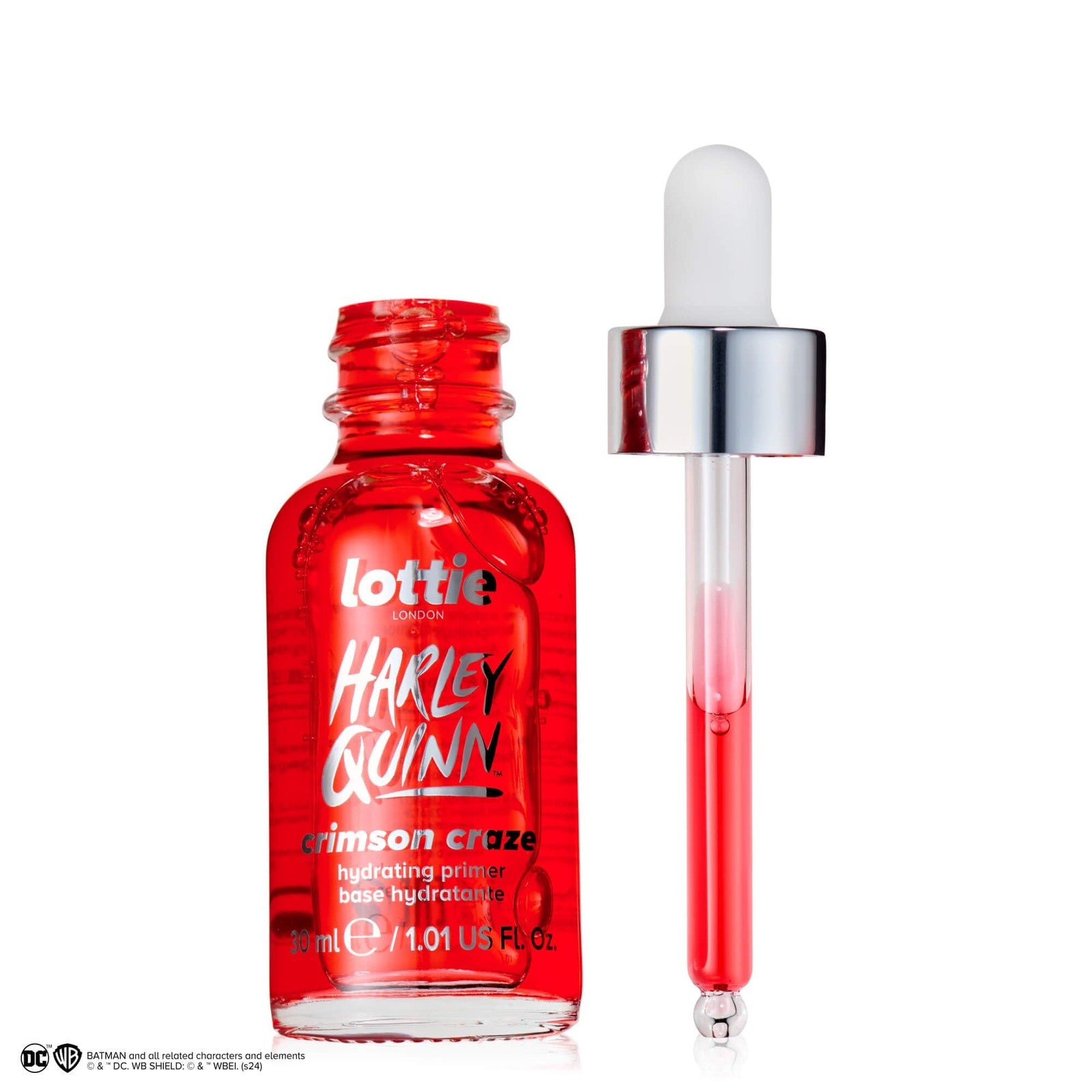 Lottie London Harley Quinn Hydrating Primer - Crimson Craze