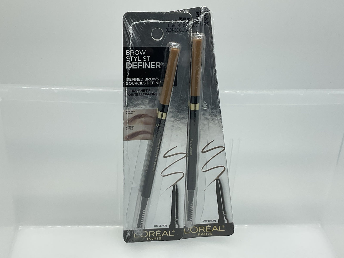 L’Oreal Paris Eyebrow Stylist Definer Pencil Light Blonde Waterproof, 2 pack
