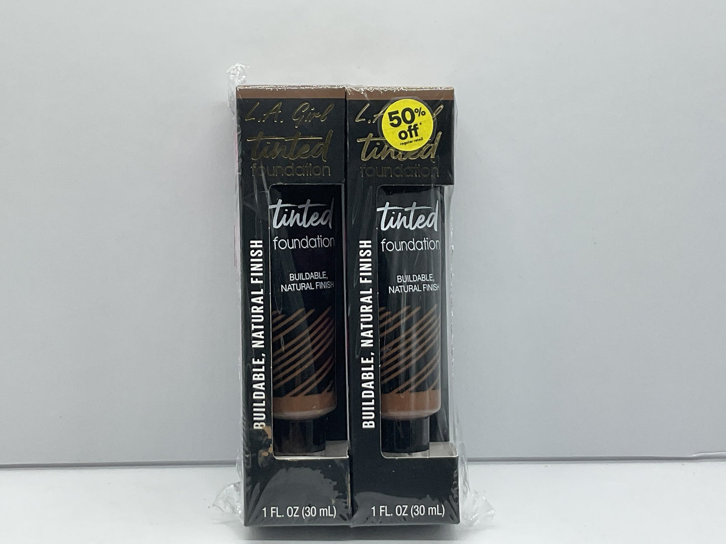 L.A. Girl Tinted Foundation, Warm Sienna GLM768, 2 pack