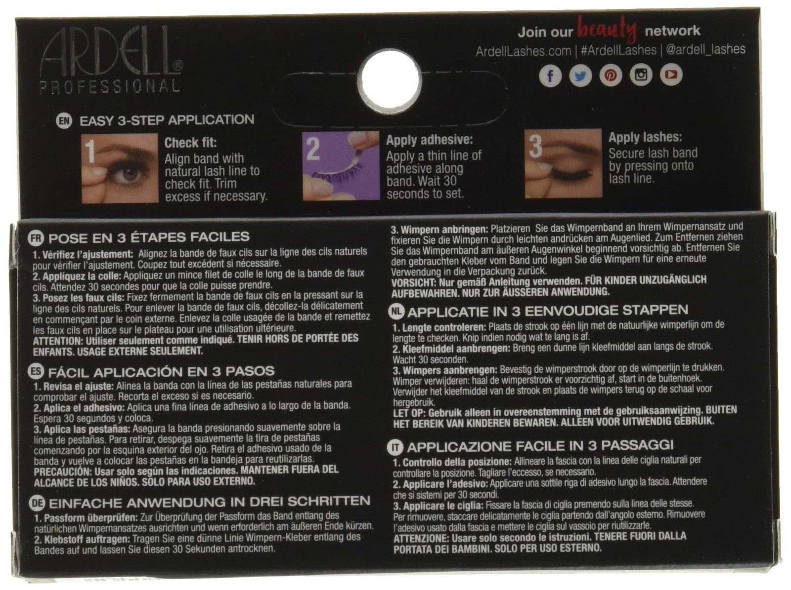 Ardell Faux Mink False Eyelashes - 817 Black