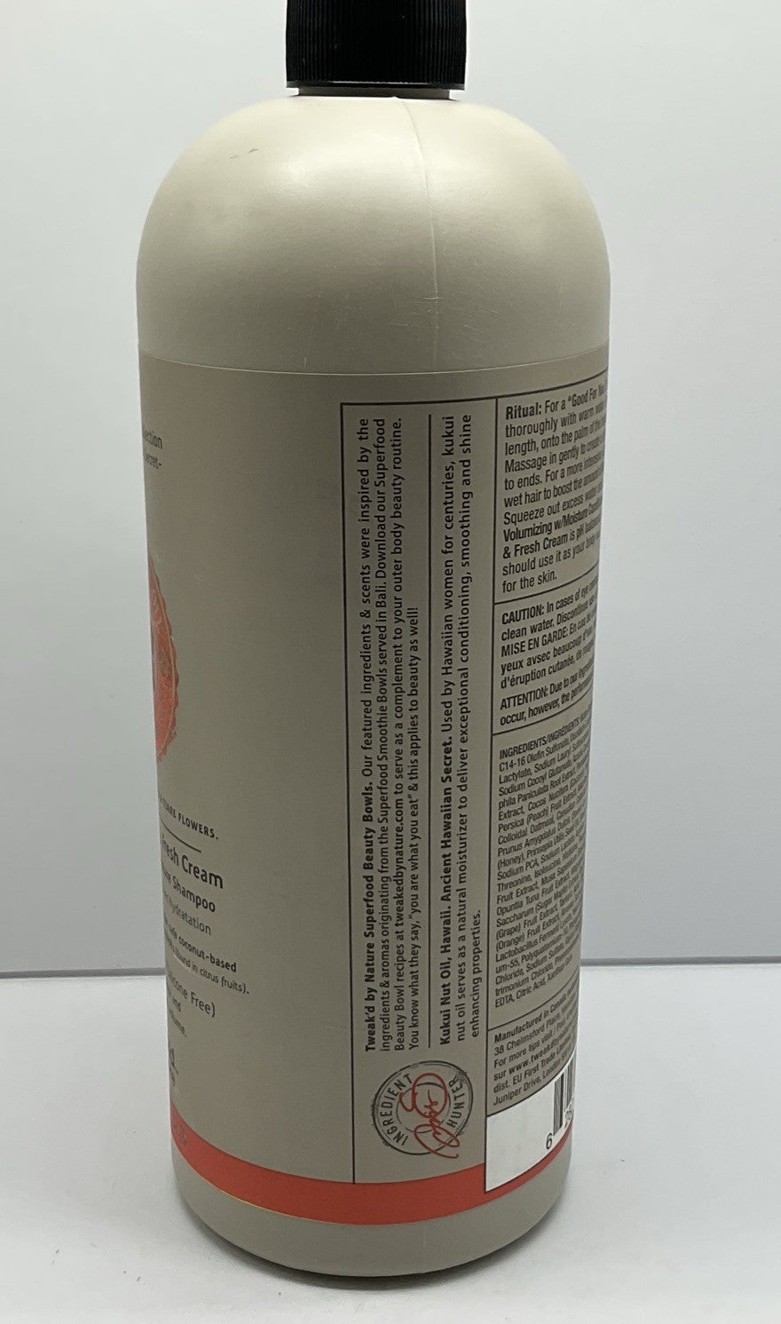 Tweak’d By Nature Peaches & Fresh Cream Shampoo 33.8 oz - No Pump