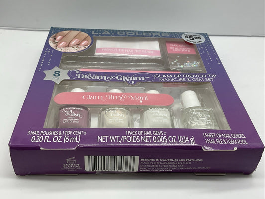 LA Colors Dream To Gleam 8 Piece Manicure and Gem Set