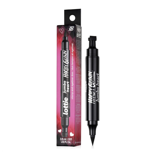 2 PACK - Lottie London Harley Quinn Jumbo Heart Double Ended Black Eyeliner