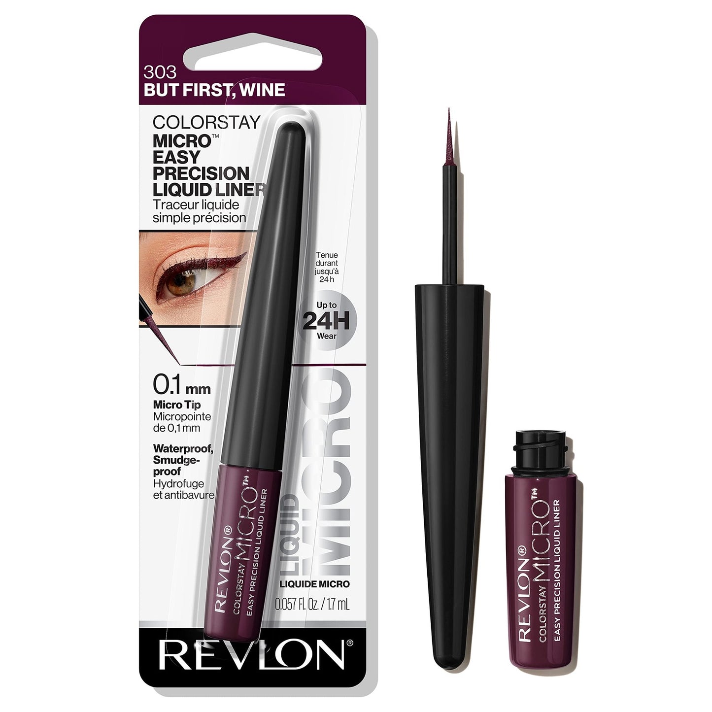 3 PACK - Revlon ColorStay MicroEasy Precision Liquid Liner - 303 But First, Wine