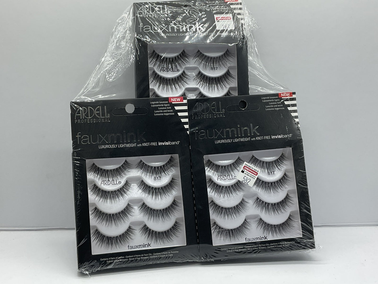 Ardell Professional Faux Mink Eyelash 817 Black - 3 pack