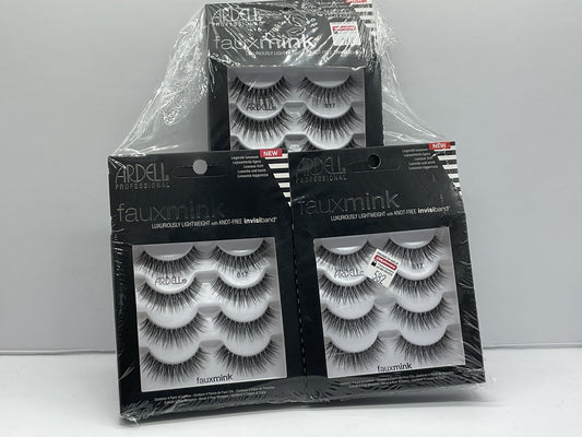 Ardell Professional Faux Mink Eyelash 817 Black - 3 pack
