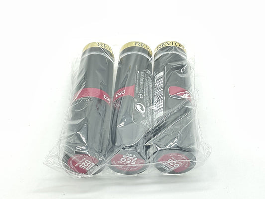 3 PACK - Revlon Super Lustrous Glass Shine Lipstick - 025 Glassy Ruby