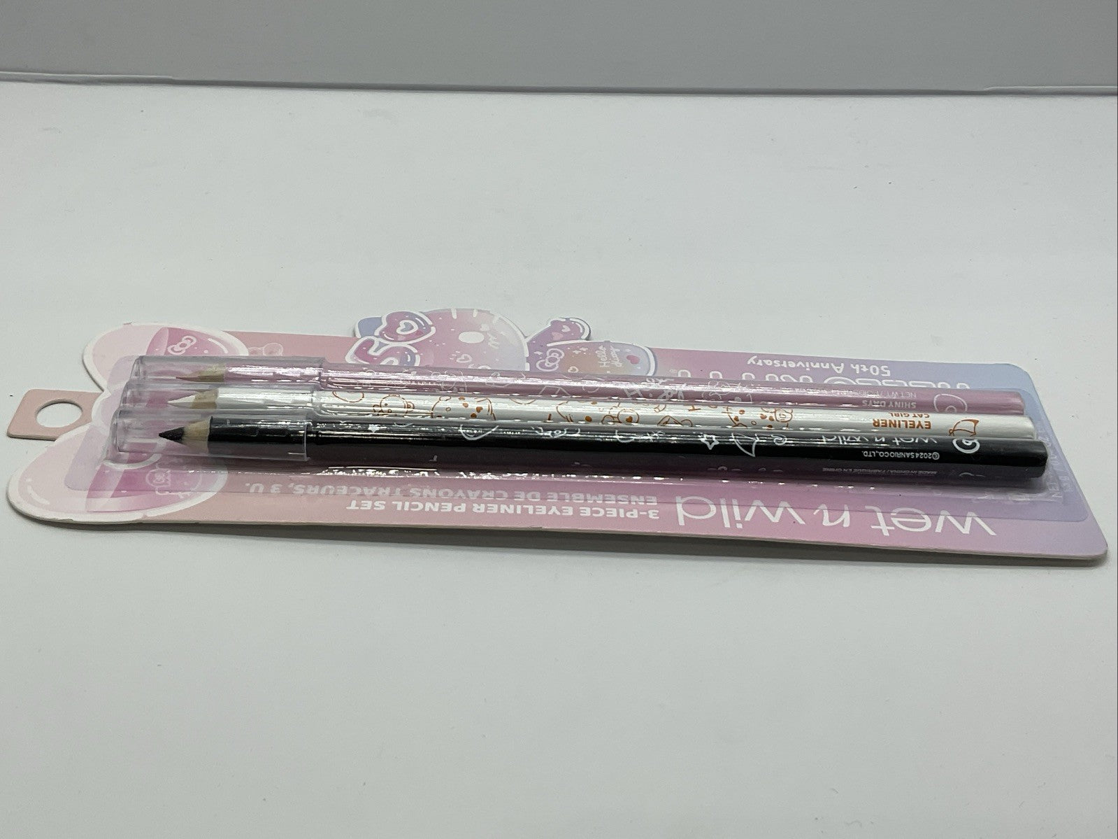 wet n wild Hello Kitty 3-Piece Eyeliner Pencil Set Black-White-Shimmer Pink